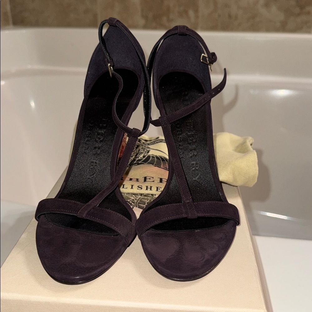 Burberry Dark Purple Wedges